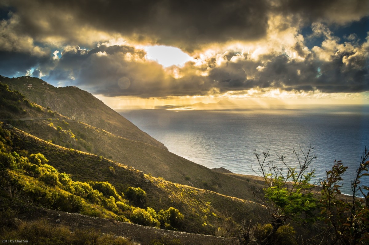 Morning Light Over Statia, Saba, Dutch Caribbean