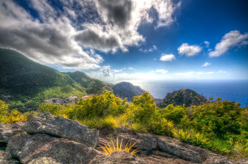 South Coast From Paris Hill, Saba, Dutch Caribbean