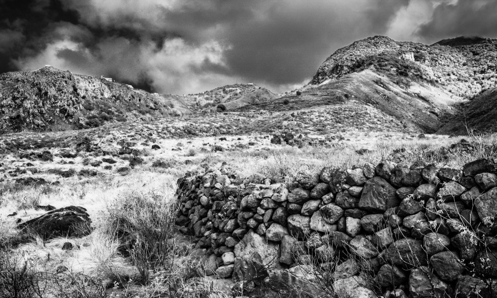 Stone Wall Remains, Giles Quarter, Saba, Dutch Caribbean