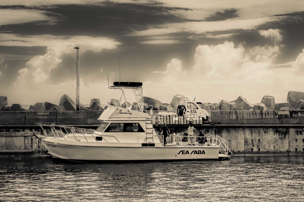 Sea Saba Dive Boat, Fort Bay, Saba, Dutch Caribbean