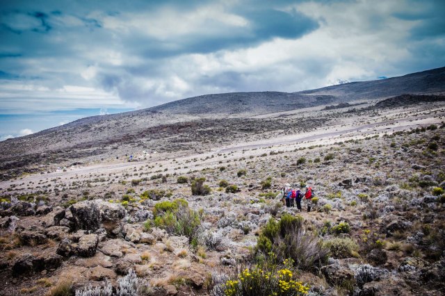 Across The Ravine, Third Cave Camp At Last, On A Tilted Mountain Angle
