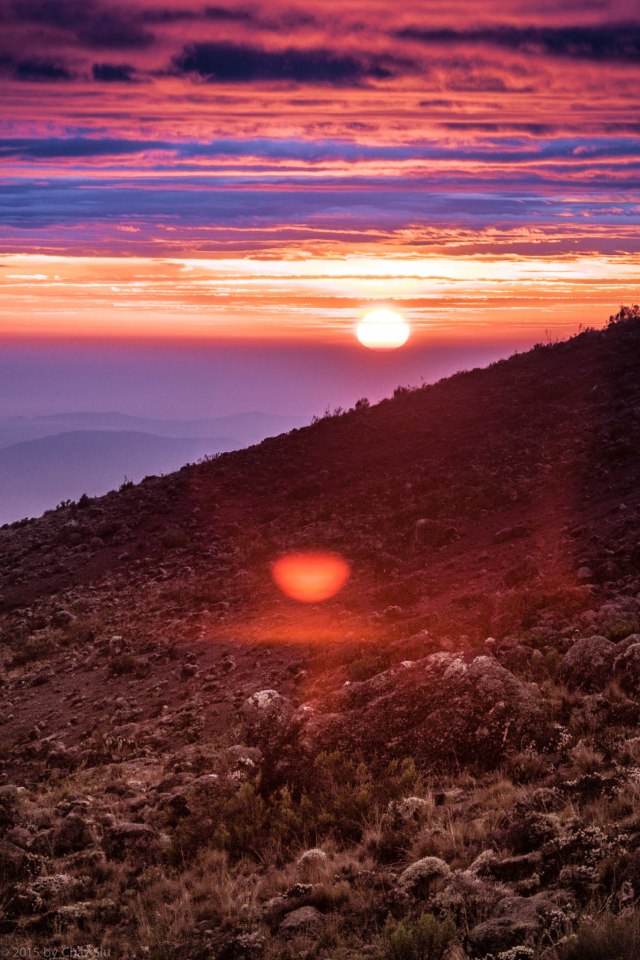 African Sunrise On Mt Kilimanjaro