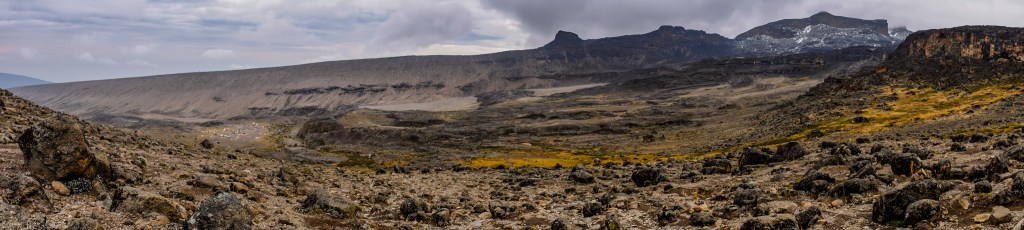 Geologic History In the Rocks Above Moir Hut. Camp is to the far left of the picture, 300 feet below. 