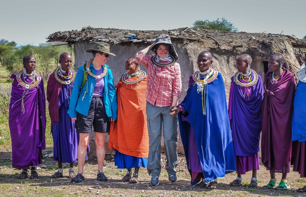 Caryl, Irina, and the Maasai Women