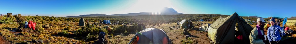 Sunrise At Shira One Camp With Kili Framed 