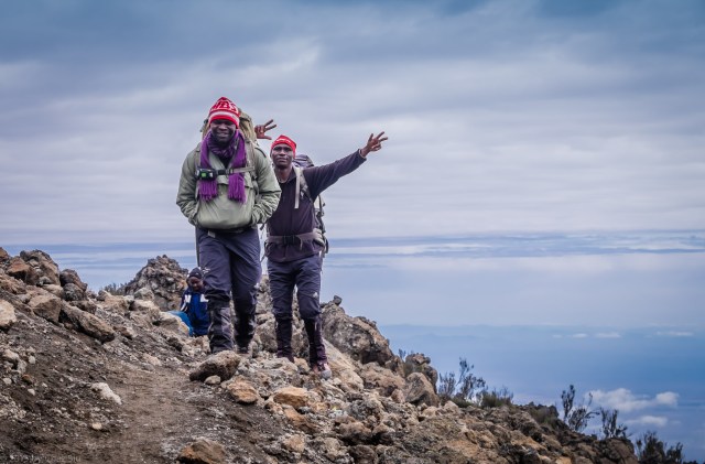 Said and JT, Goofing on The Third Cave Traverse