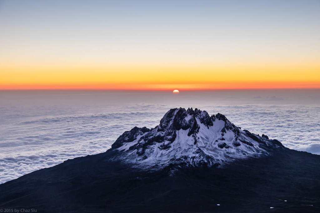 Sunrise Behind Mawenzi, From Gilman's Point