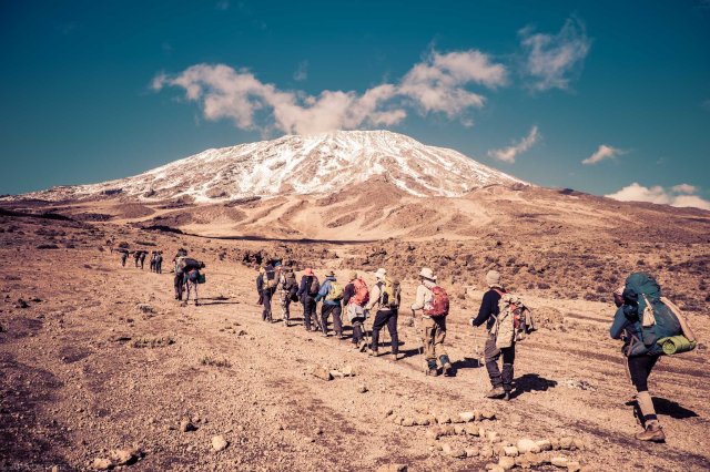 The Ascent To School Hut Begins 